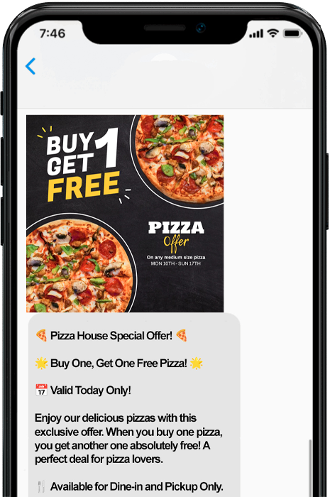 text message marketing software for pizza restaurants